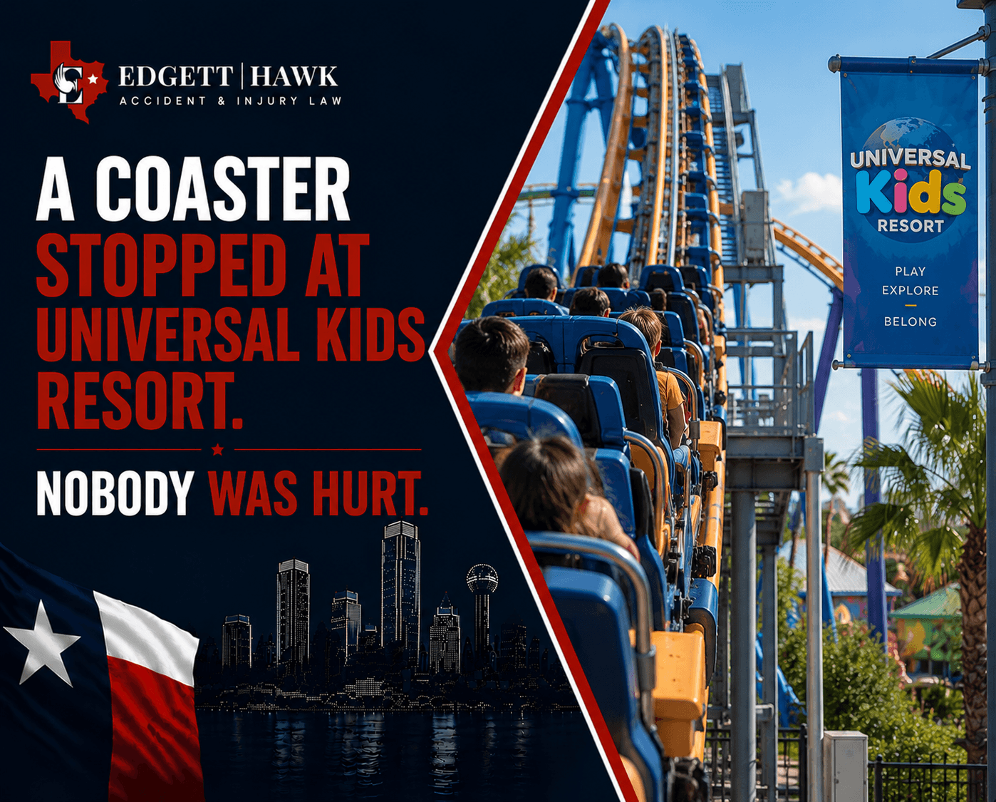 A Coaster Stopped at Universal Kids Resort. Nobody Was Hurt.