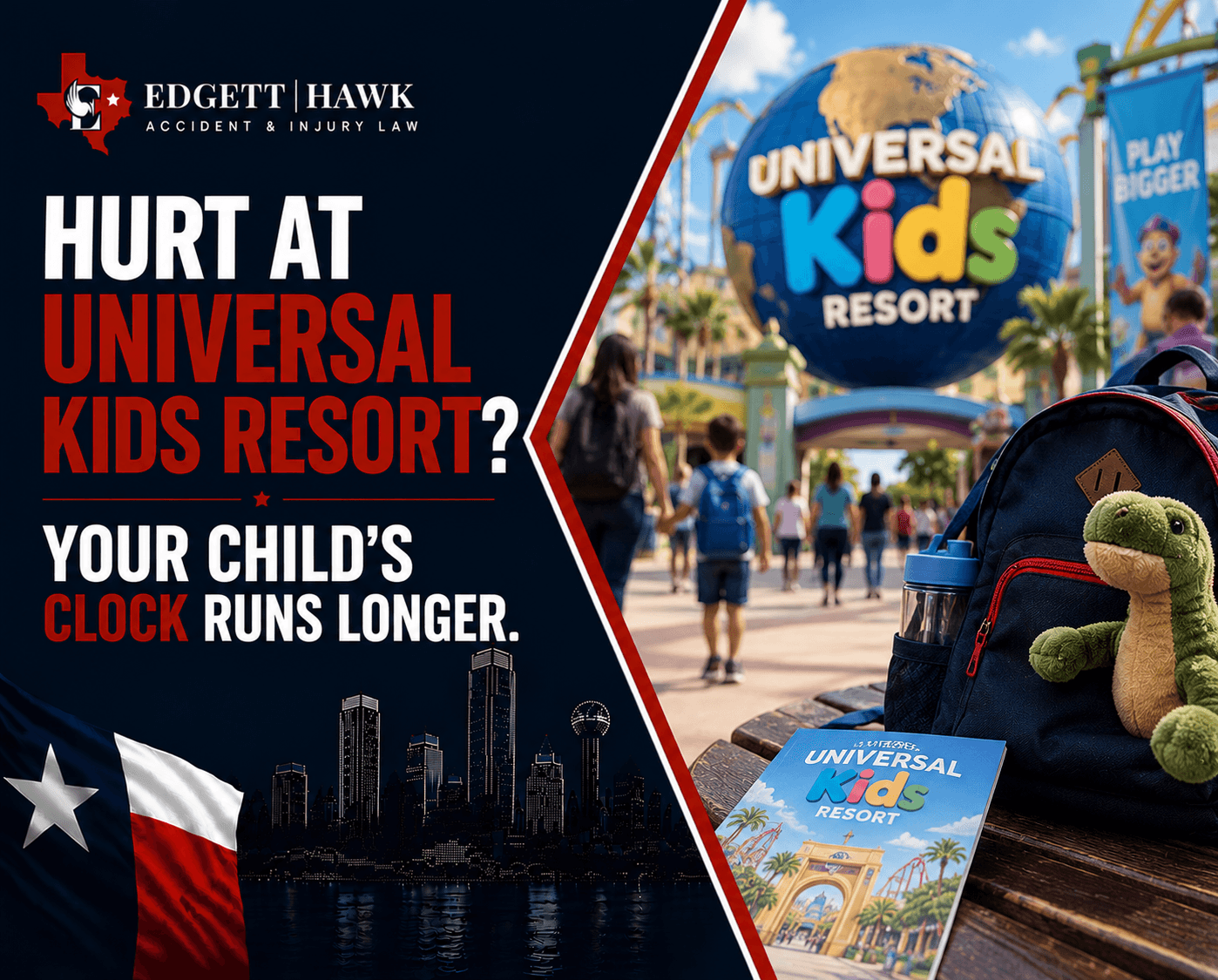 Hurt at Universal Kids Resort? Your Child's Clock Runs Longer